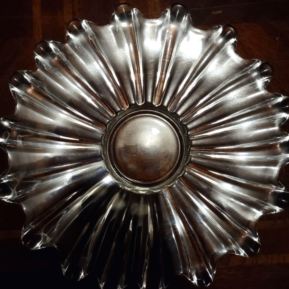 Vintage glass serving plate